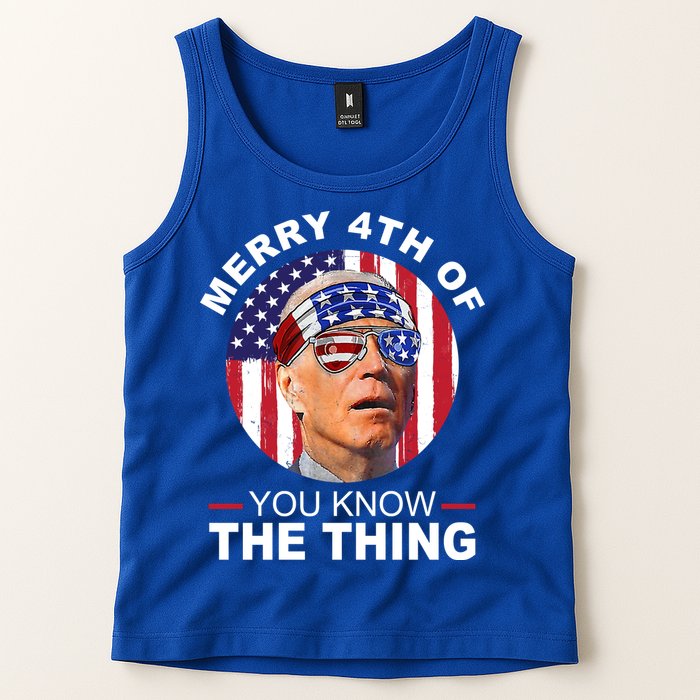 Merry 4th Of You Know The Thing Confused Biden 4th Of July Tank Top
