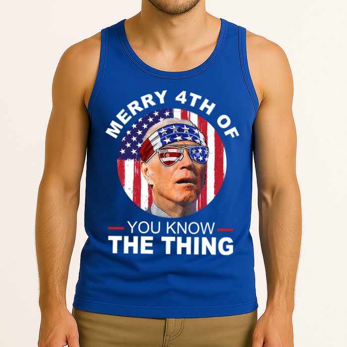 Merry 4th Of You Know The Thing Confused Biden 4th Of July Tank Top