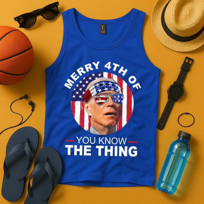 Merry 4th Of You Know The Thing Confused Biden 4th Of July Tank Top