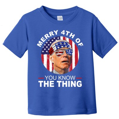 Merry 4th Of You Know The Thing Confused Biden 4th Of July Toddler T-Shirt