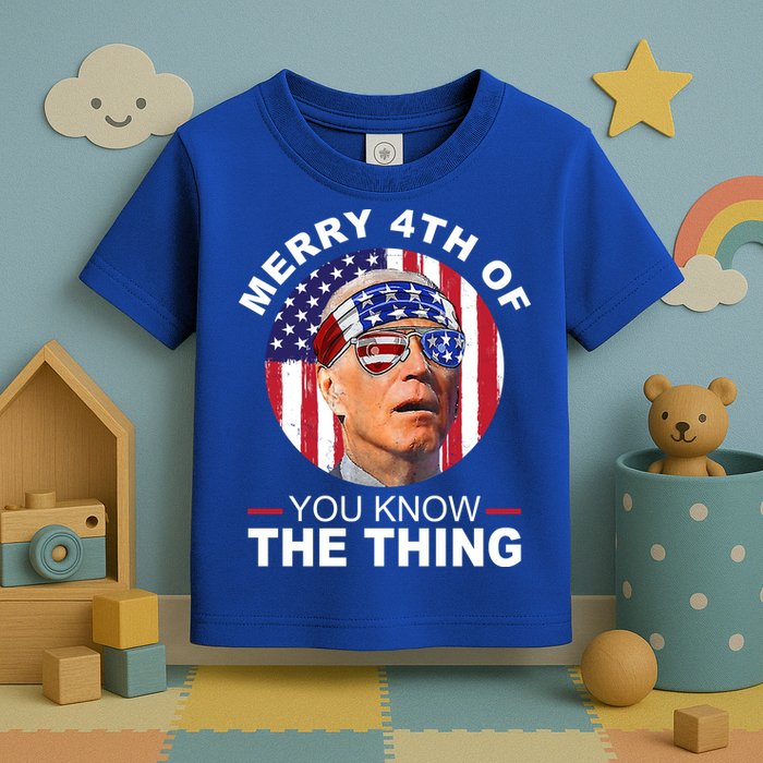 Merry 4th Of You Know The Thing Confused Biden 4th Of July Toddler T-Shirt