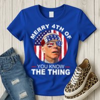 Merry 4th Of You Know The Thing Confused Biden 4th Of July Womens T-Shirt