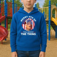 Merry 4th Of You Know The Thing Confused Biden 4th Of July Kids Hoodie