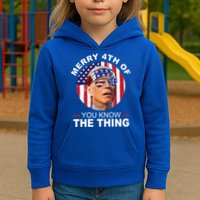 Merry 4th Of You Know The Thing Confused Biden 4th Of July Kids Hoodie