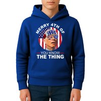 Merry 4th Of You Know The Thing Confused Biden 4th Of July Kids Hoodie