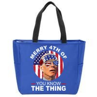 Merry 4th Of You Know The Thing Confused Biden 4th Of July Zip Tote Bag