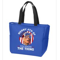 Merry 4th Of You Know The Thing Confused Biden 4th Of July Zip Tote Bag