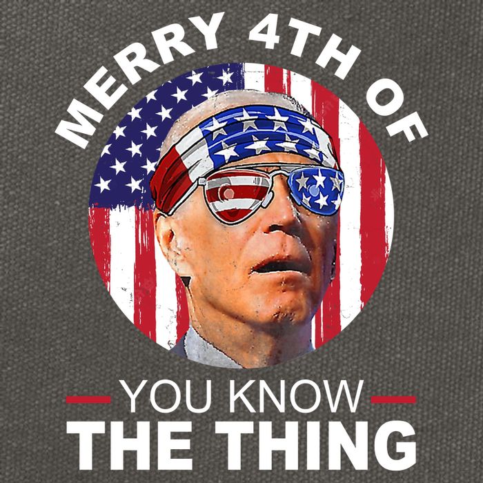 Merry 4th Of You Know The Thing Confused Biden 4th Of July Cotton Canvas Backpack