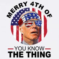 Merry 4th Of You Know The Thing Confused Biden 4th Of July Garment-Dyed Sweatshirt