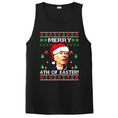 Merry 4th Of Easter Funny Joe Biden Christmas Ugly Sweater PosiCharge Competitor Tank