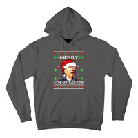 Merry 4th Of Easter Funny Joe Biden Christmas Ugly Sweater Hoodie