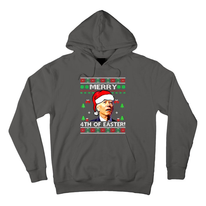 Merry 4th Of Easter Funny Joe Biden Christmas Ugly Sweater Hoodie