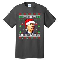 Merry 4th Of Easter Funny Joe Biden Christmas Ugly Sweater Tall T-Shirt