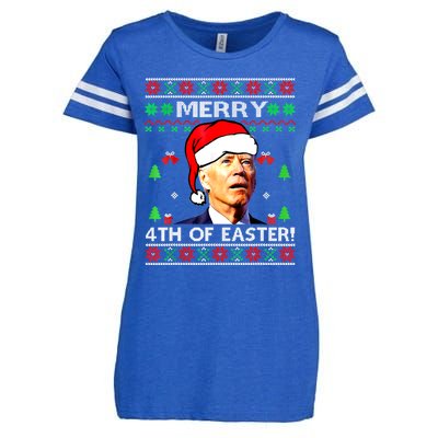 Merry 4th Of Easter Funny Joe Biden Christmas Ugly Sweater Enza Ladies Jersey Football T-Shirt