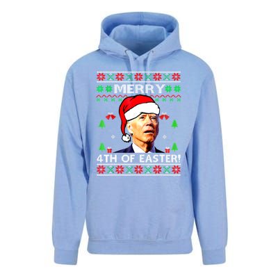 Merry 4th Of Easter Funny Joe Biden Christmas Ugly Sweater Unisex Surf Hoodie