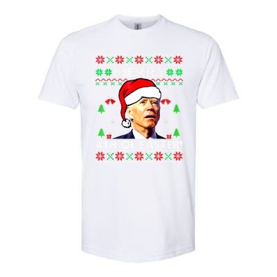 Merry 4th Of Easter Funny Joe Biden Christmas Ugly Sweater Softstyle CVC T-Shirt