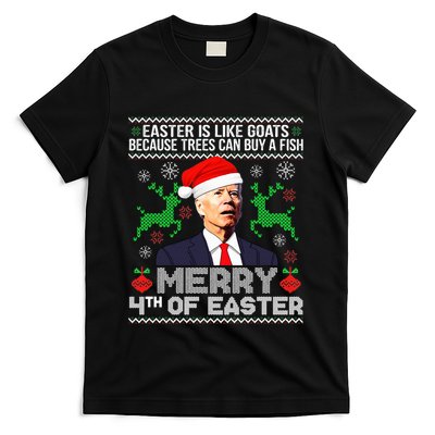 Merry 4th Of Easter Funny Christmas Ugly Sweater T-Shirt