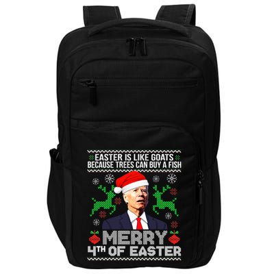 Merry 4th Of Easter Funny Christmas Ugly Sweater Impact Tech Backpack
