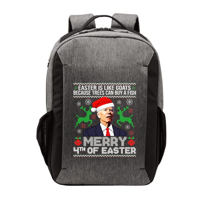 Merry 4th Of Easter Funny Christmas Ugly Sweater Vector Backpack