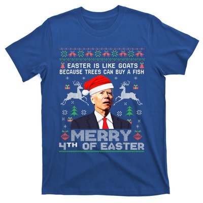 Merry 4th Of Easter Funny Biden Ugly Christmas Sweater  T-Shirt