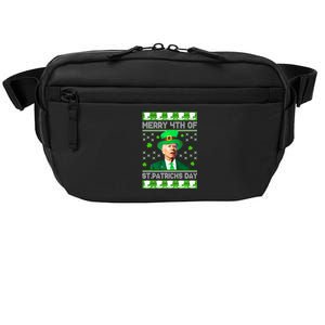 Merry 4th Of St Patricks Day Joe Biden Leprechaun Hat Clover Premium Crossbody Pack