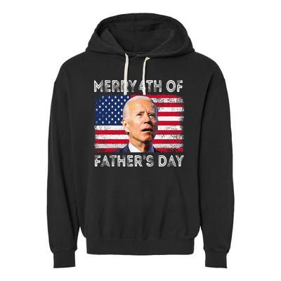 Merry 4th of July Father's Day 4th of July Garment-Dyed Fleece Hoodie