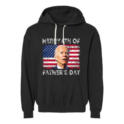 Merry 4th of July Father's Day 4th of July Garment-Dyed Fleece Hoodie