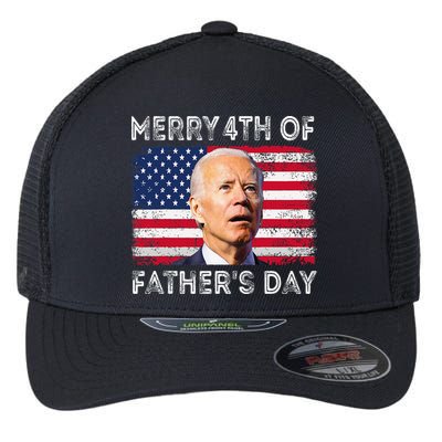Merry 4th of July Father's Day 4th of July Flexfit Unipanel Trucker Cap