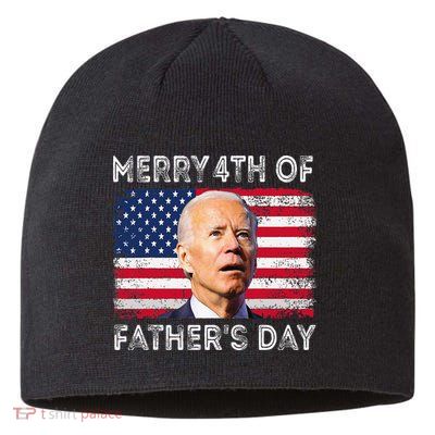 Merry 4th of July Father's Day 4th of July Sustainable Beanie