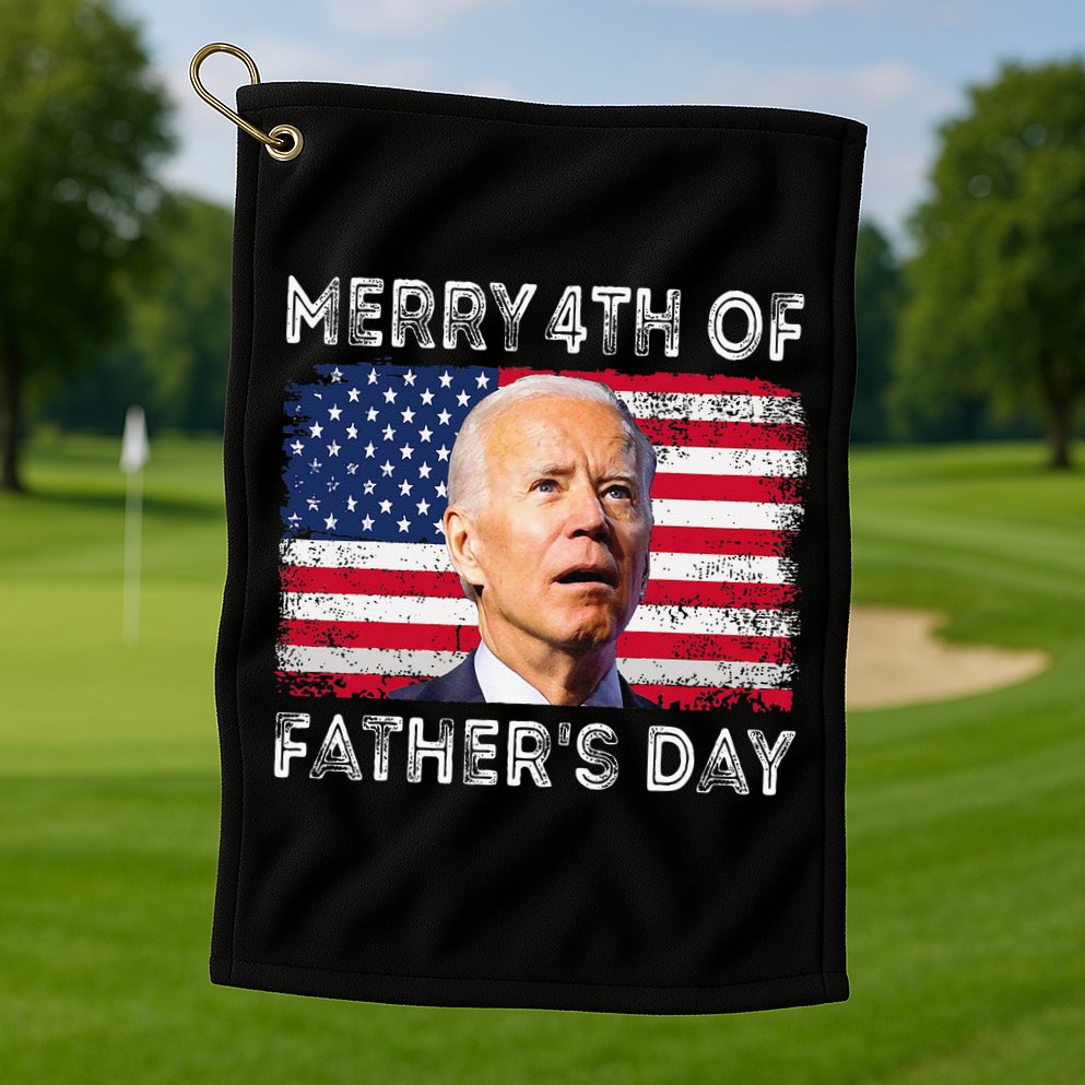 Merry 4th of July Father's Day 4th of July Golf Towel