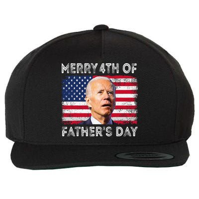 Merry 4th of July Father's Day 4th of July Wool Snapback Cap