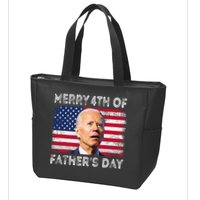 Merry 4th of July Father's Day 4th of July Zip Tote Bag