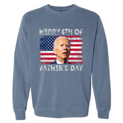 Merry 4th of July Father's Day 4th of July Garment-Dyed Sweatshirt