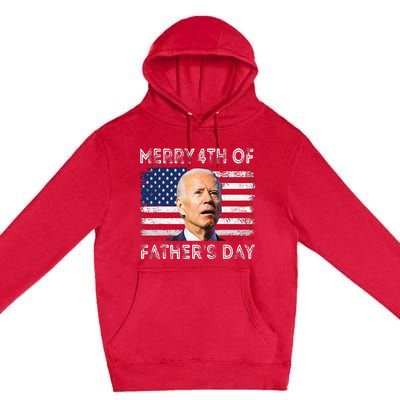 Merry 4th of July Father's Day 4th of July Premium Pullover Hoodie