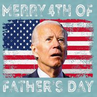Merry 4th of July Father's Day 4th of July Sueded Cloud Jersey T-Shirt