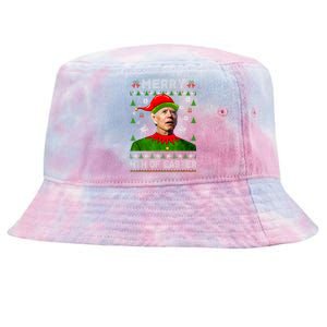 Merry 4th Of Easter Funny Joe Biden Ugly Christmas Tie-Dyed Bucket Hat