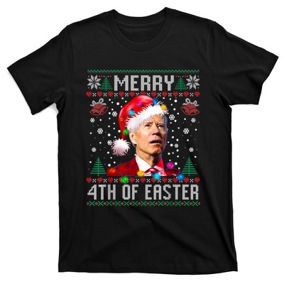 Merry 4th Of Easter Funny Joe Biden Christmas Ugly Sweater T-Shirt