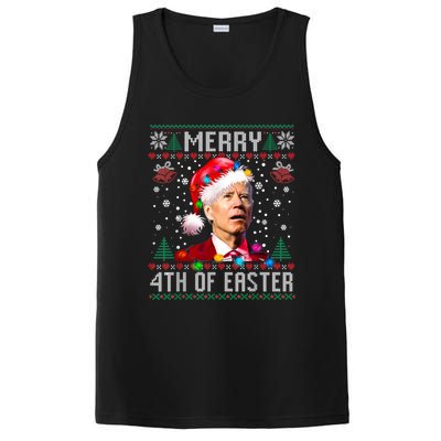 Merry 4th Of Easter Funny Joe Biden Christmas Ugly Sweater PosiCharge Competitor Tank