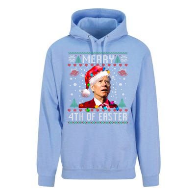 Merry 4th Of Easter Funny Joe Biden Christmas Ugly Sweater Unisex Surf Hoodie