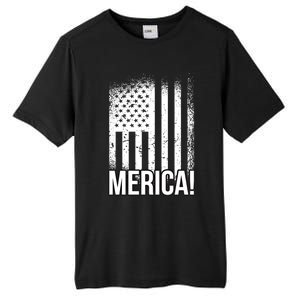 Merica 4th Of July American Flag Patrioticic Meaningful Gift Tall Fusion ChromaSoft Performance T-Shirt