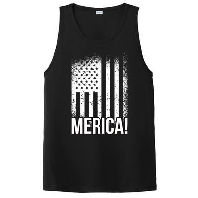 Merica 4th Of July American Flag Patrioticic Meaningful Gift PosiCharge Competitor Tank