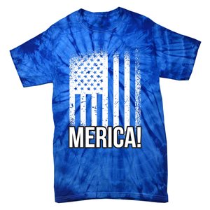 Merica 4th Of July American Flag Patrioticic Meaningful Gift Tie-Dye T-Shirt