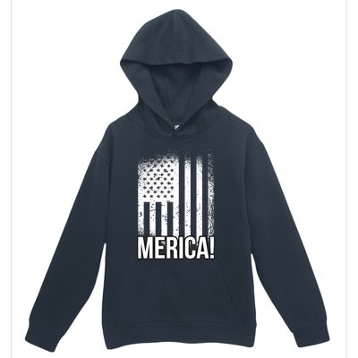 Merica 4th Of July American Flag Patrioticic Meaningful Gift Urban Pullover Hoodie