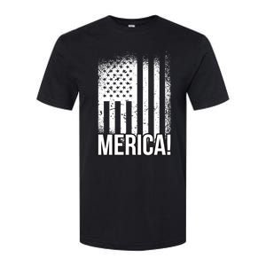 Merica 4th Of July American Flag Patrioticic Meaningful Gift Softstyle CVC T-Shirt