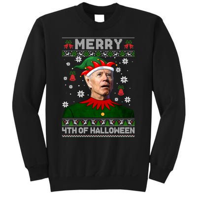 Merry 4th Of Halloween Funny Joe Biden Christmas Ugly Sweater Sweatshirt