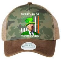 Merry 4th Of St Patrick's Day Funny Leprechaun Joe Biden  Legacy Tie Dye Trucker Hat
