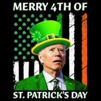 Merry 4th Of St Patrick's Day Funny Leprechaun Joe Biden  Performance Shirt