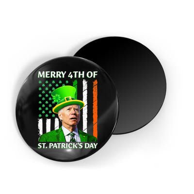 Merry 4th Of St Patrick's Day Funny Leprechaun Joe Biden  Magnet