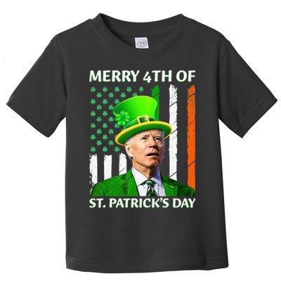 Merry 4th Of St Patrick's Day Funny Leprechaun Joe Biden  Toddler T-Shirt