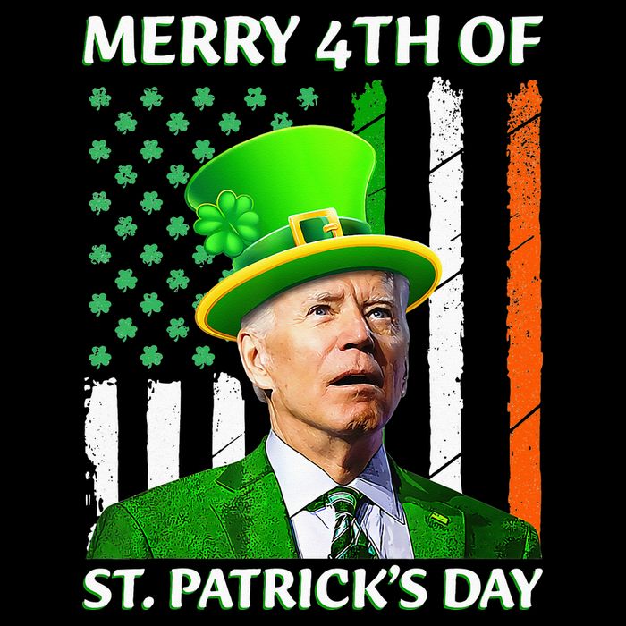 Merry 4th Of St Patrick's Day Funny Leprechaun Joe Biden  Visor